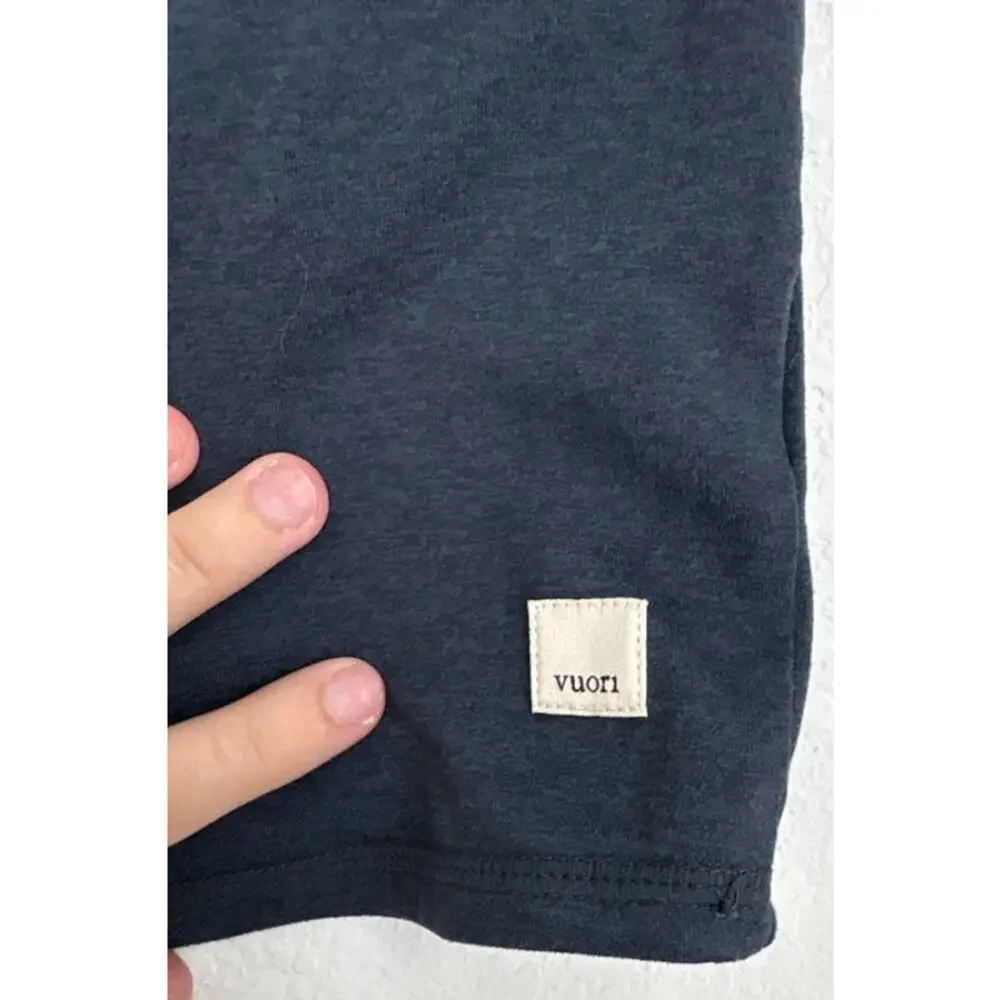 Womens Vuori Blue Fitted Crop T-Shirt Short Sleeve Size XS
